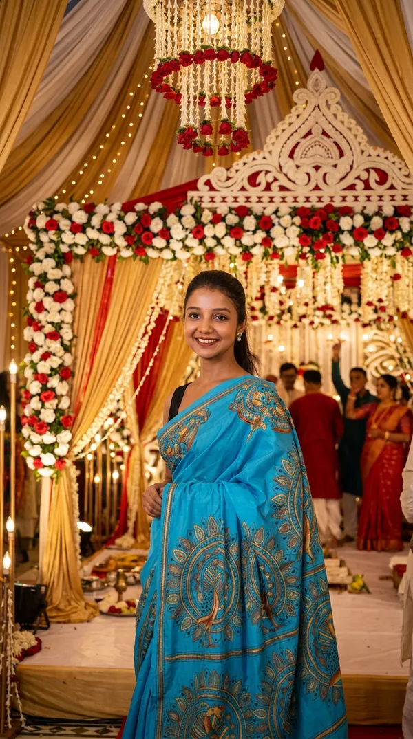 Handmade_Kanthastitch_Silk_Saree