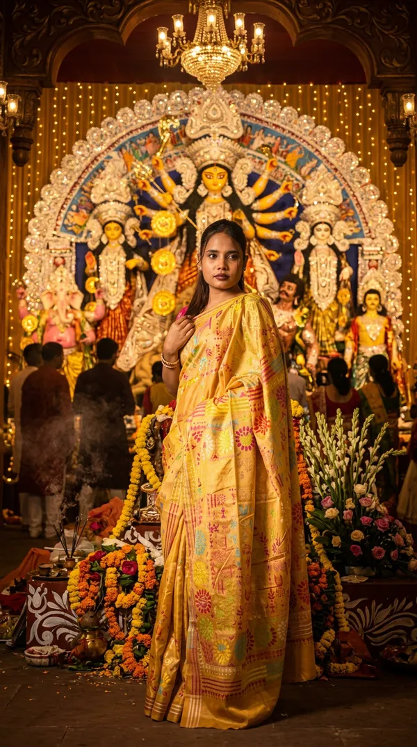Handmade_Kanthastitch_Silk_Saree