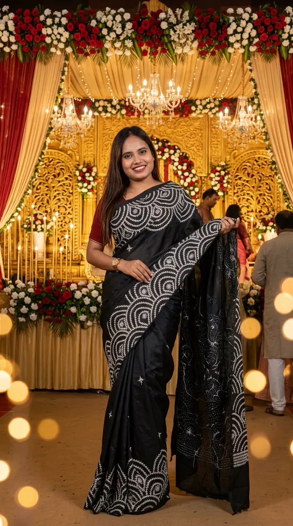 Handmade_Kanthastitch_Silk_Saree