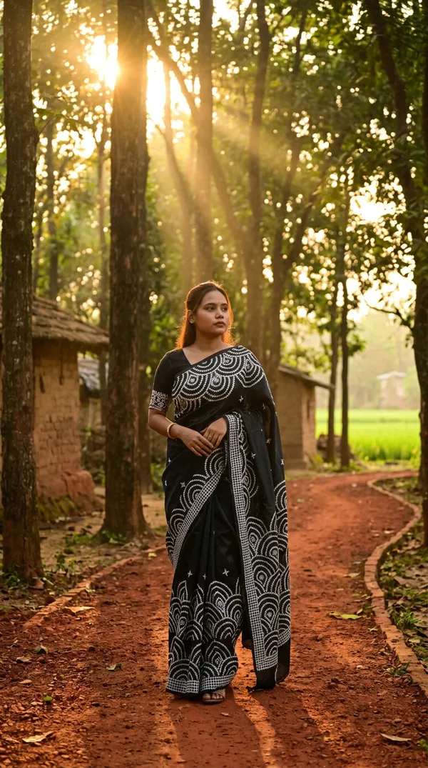 Handmade_Kanthastitch_Silk_Saree