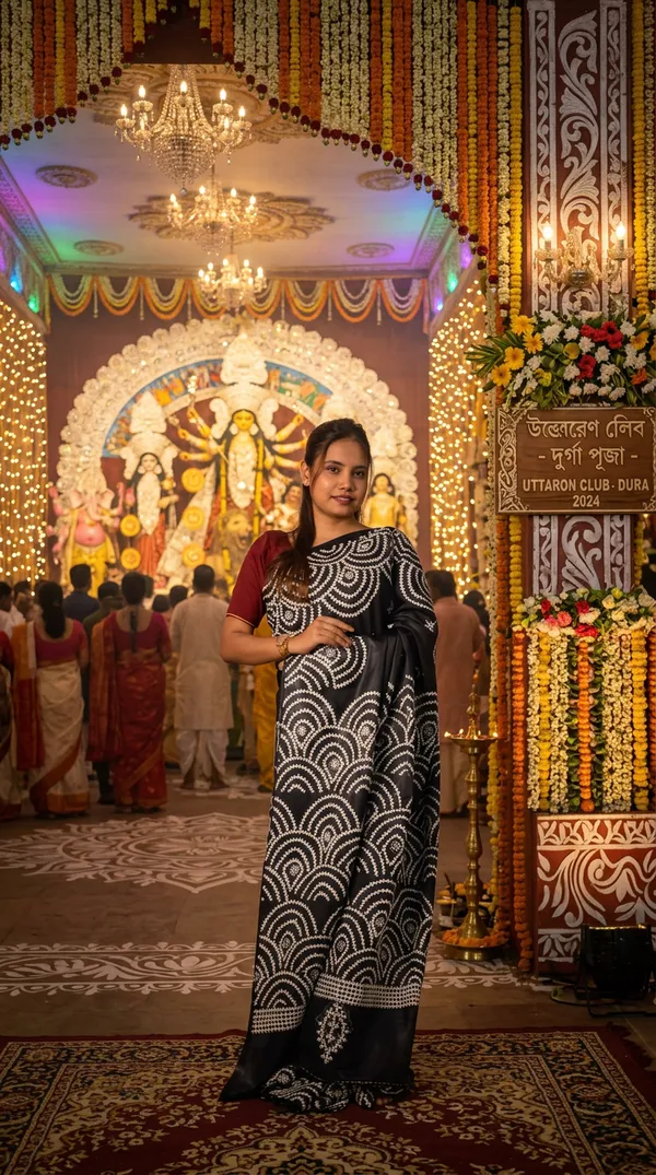 Handmade_Kanthastitch_Silk_Saree