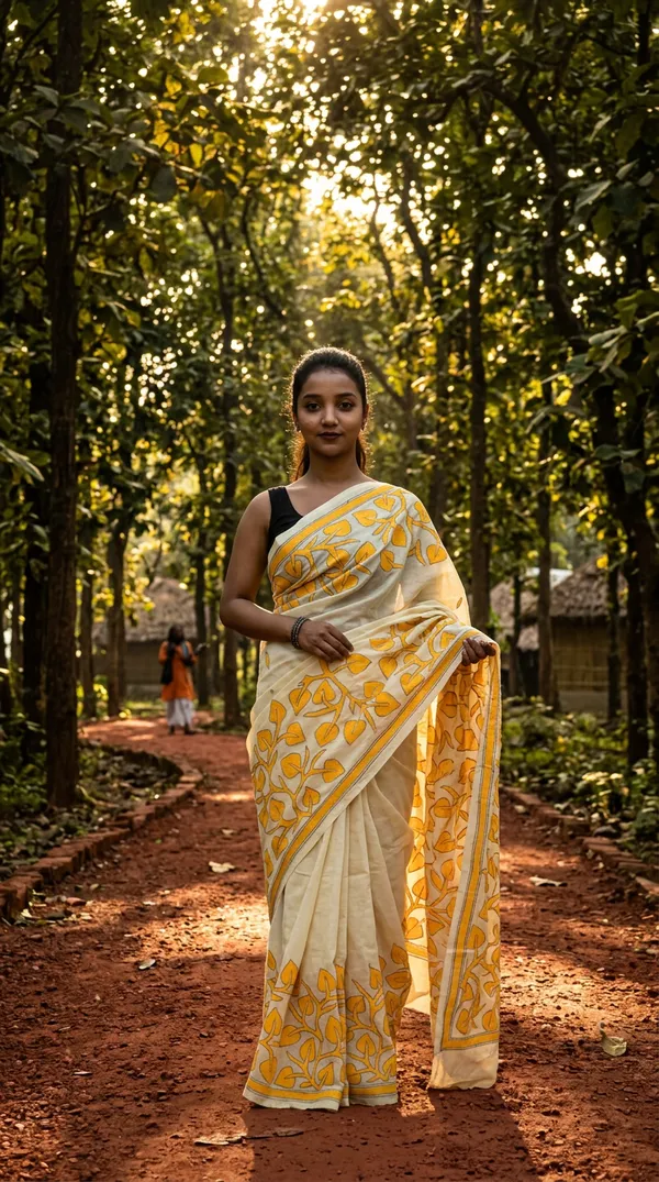 Handmade_Kanthastitch_Silk_Saree