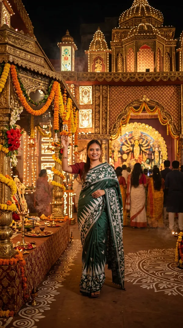 Handmade_Kanthastitch_Silk_Saree