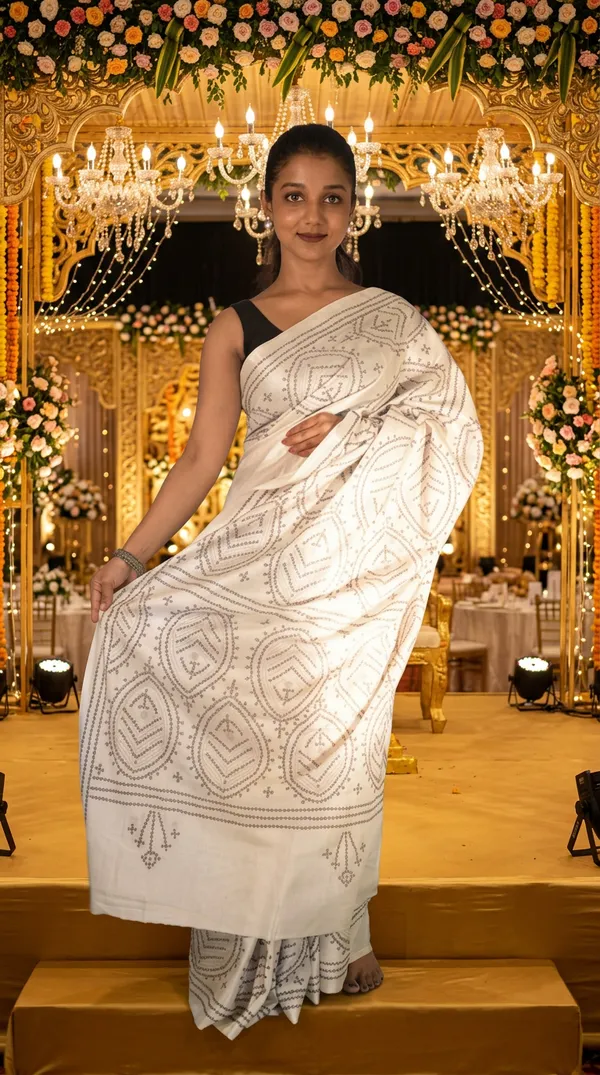Handmade_Kanthastitch_Silk_Saree