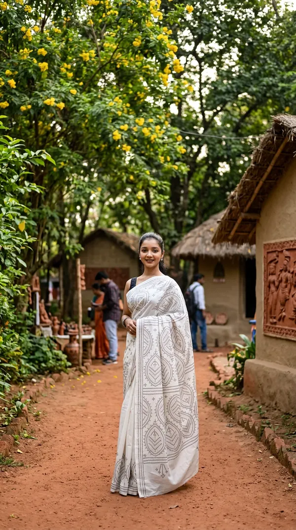 Handmade_Kanthastitch_Silk_Saree