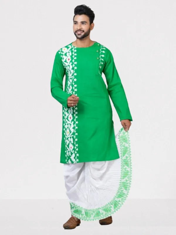 Hand_Fabric_Dhoti_Punjabi_Set