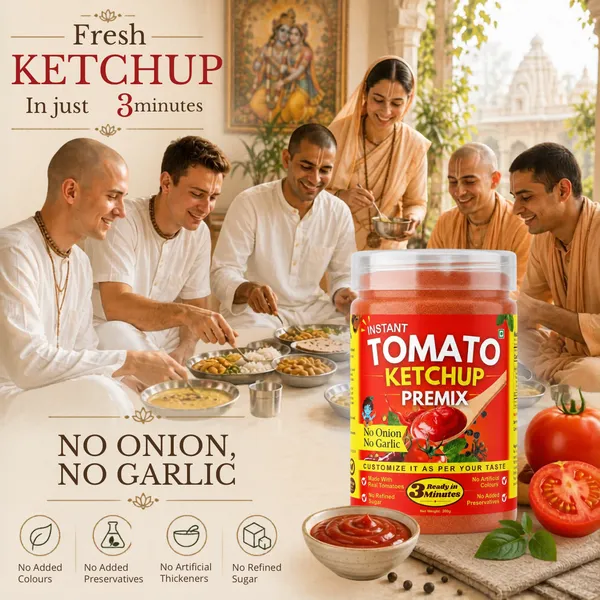 Satvik Version_(No_Onion_No_Garlic)_Instant_Tomato_Ketchup_Premix. (Makes upto 1.2Kgs)