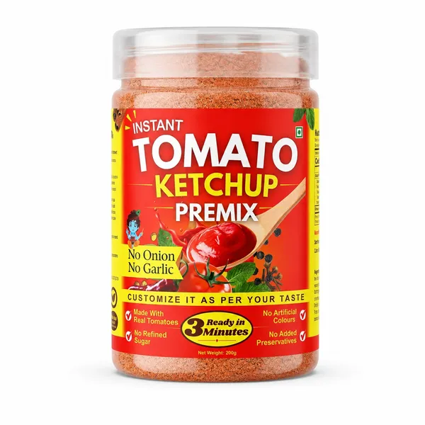 Satvik Version_(No_Onion_No_Garlic)_Instant_Tomato_Ketchup_Premix. (Makes upto 1.2Kgs)