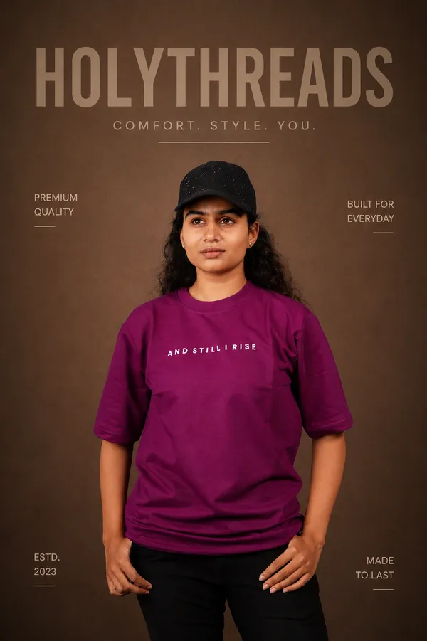 Purple_Cotton_French_Terry_T-shirt_For_Unisex