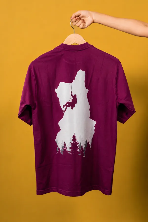 Purple_Cotton_French_Terry_T-shirt_For_Unisex