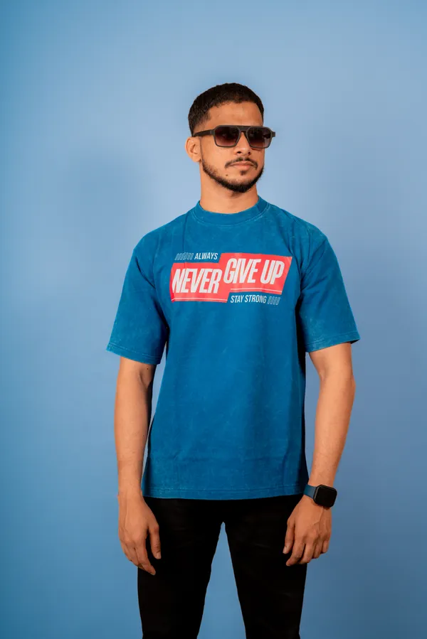 Blue_Cotton_French_Terry_T-shirt_For_Men