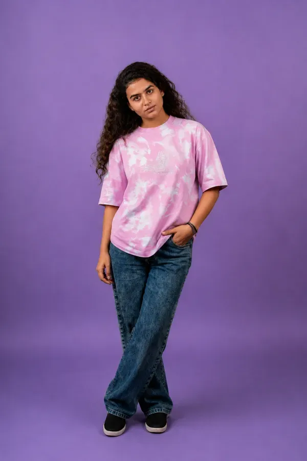 Brown_And_Pink_Cotton_French_Terry_T-shirt_For_Women_Pack_of_2