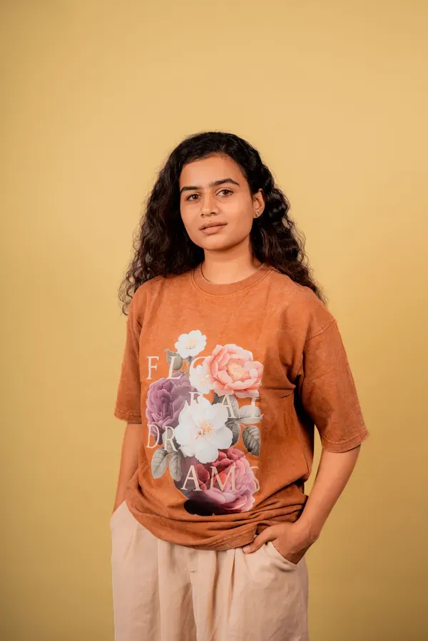 Brown_And_Pink_Cotton_French_Terry_T-shirt_For_Women_Pack_of_2