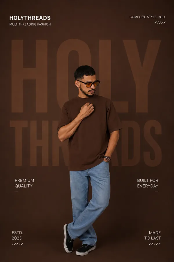 Brown_Plan_Over_Sized_T_shirt_