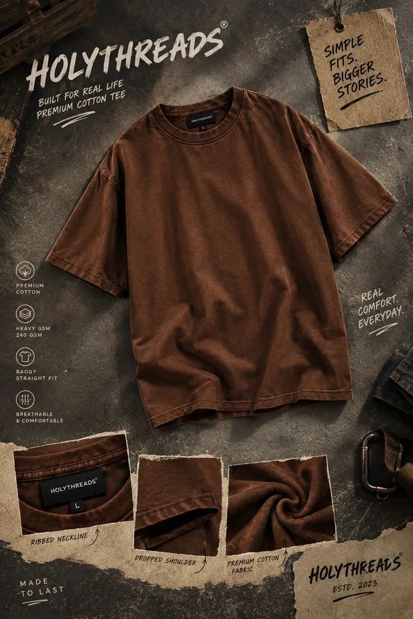 Brown_Plan_Over_Sized_T_shirt_