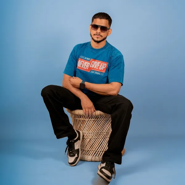 Blue_Cotton_French_Terry_T-shirt_For_Men