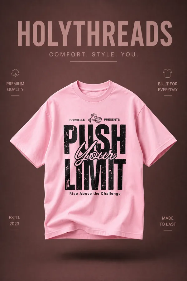 Pink_Cotton_French_Terry_T-shirt_For_Women