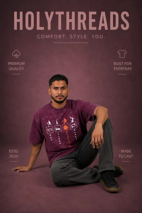 Purple_Cotton_French_Terry_T-shirt_For_Men