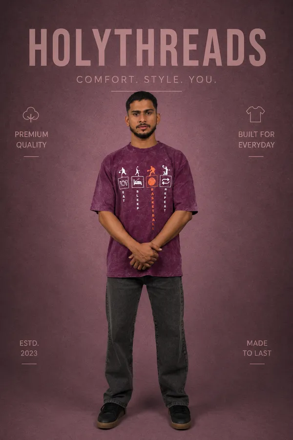 Purple_Cotton_French_Terry_T-shirt_For_Men