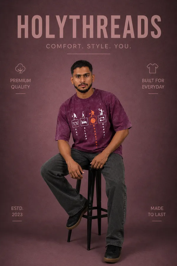Purple_Cotton_French_Terry_T-shirt_For_Men
