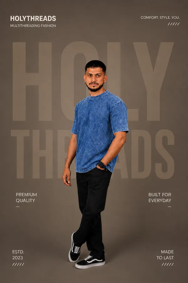 Teal_Blue_Cotton_French_Terry_T-shirt_For_Men