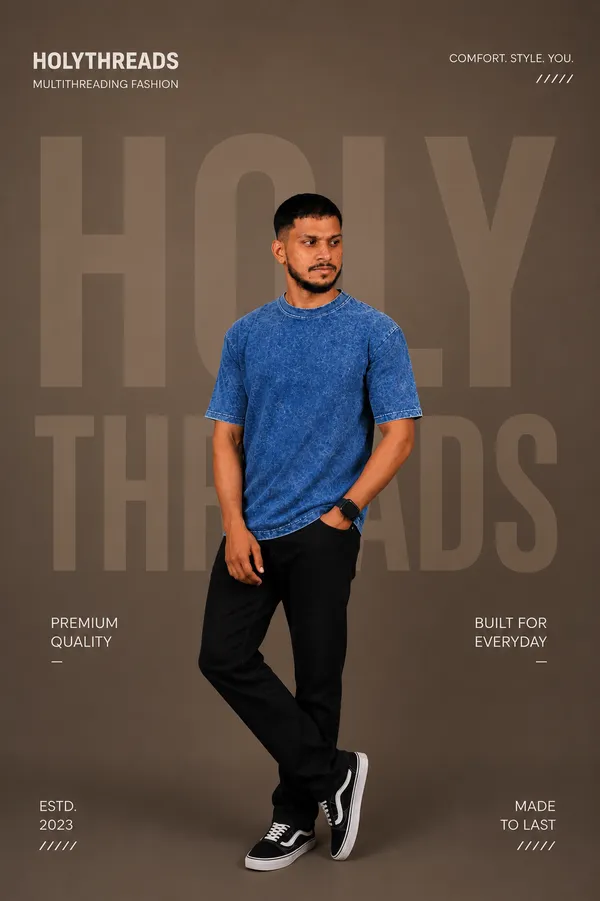 Teal_Blue_Cotton_French_Terry_T-shirt_For_Men