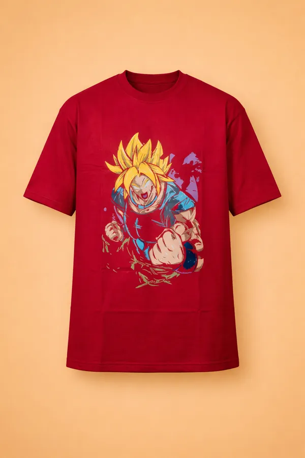 Maroon_Cotton_French_Terry_T-shirt_For_Men
