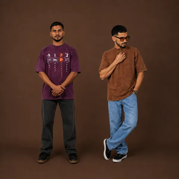 Purple_And_Brown_Cotton_French_Terry_T-shirt_For_Men_Pack_Of_2