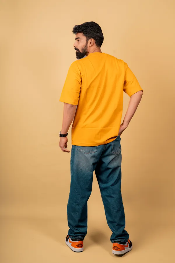 Mustard_Yellow_Cotton_French_Terry_T-shirt_For_Men
