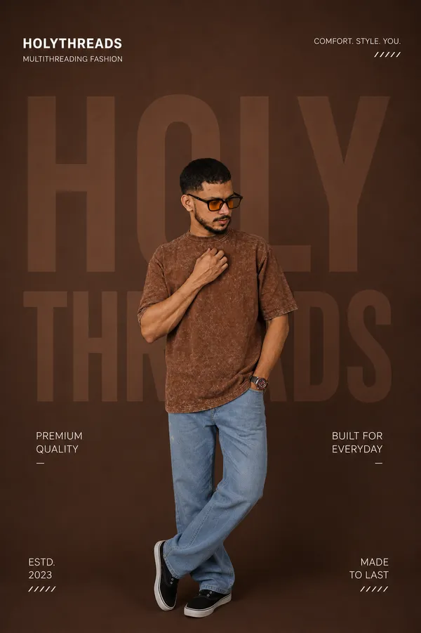 Brown_Cotton_French_Terry_T-shirt_For_Men