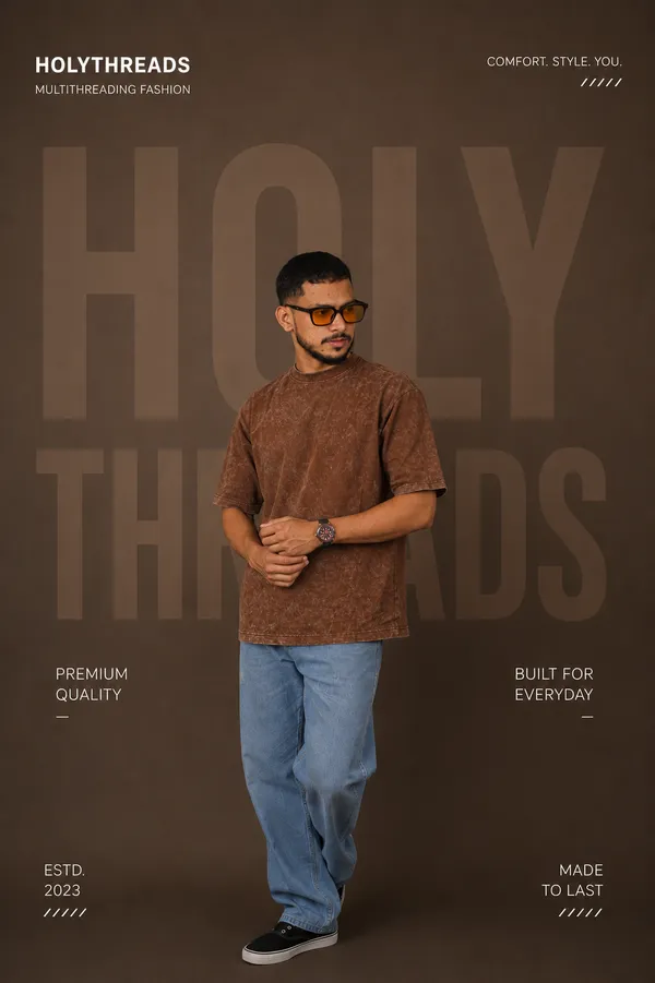 Brown_Cotton_French_Terry_T-shirt_For_Men