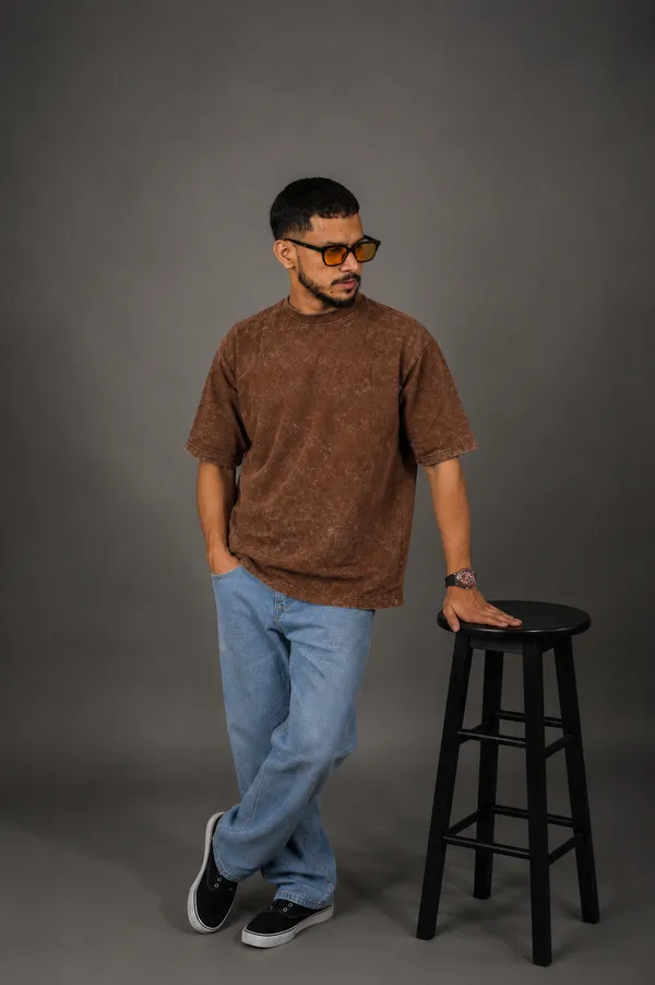 Brown_Cotton_French_Terry_T-shirt_For_Men