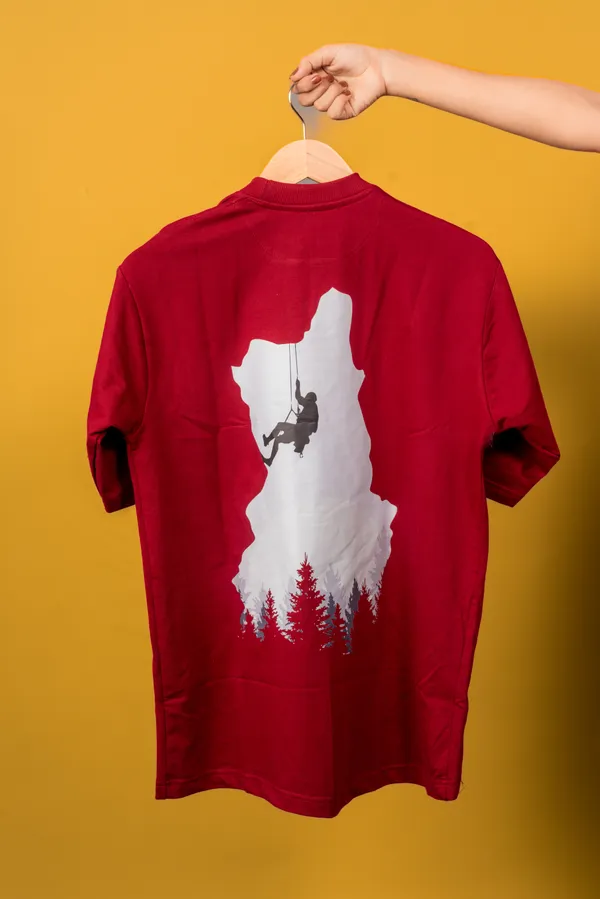 Red_Cotton_French_Terry_T-shirt_For_Men