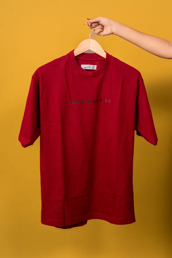Red_Cotton_French_Terry_T-shirt_For_Men