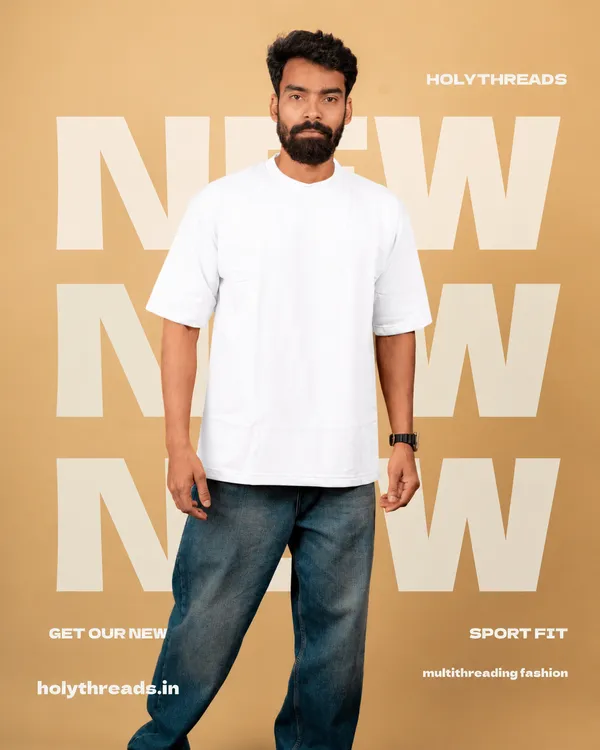 White_Cotton_French_Terry_T-shirt_For_Men