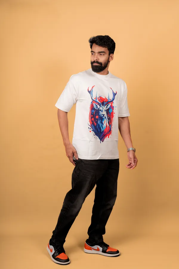 White_Cotton_French_Terry_T-shirt_For_Unisex