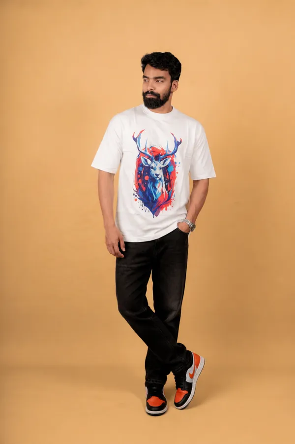 White_Cotton_French_Terry_T-shirt_For_Unisex