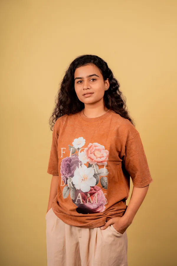 Brown_Acid_wash_Cotton_French_Terry_T-shirt_For_Women