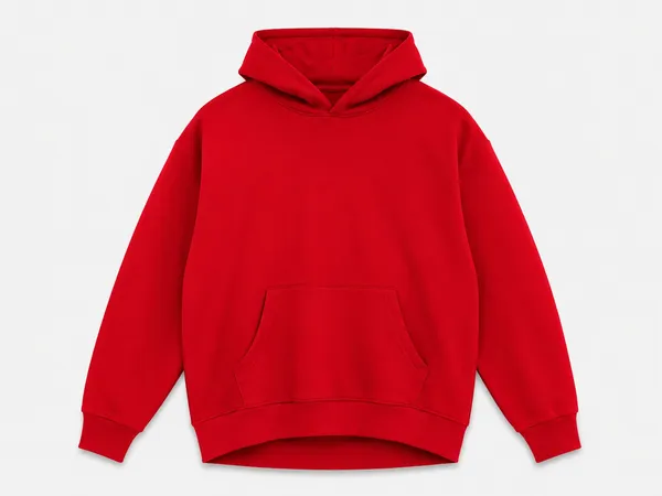 Red_Plain_winter_wear_hoodie