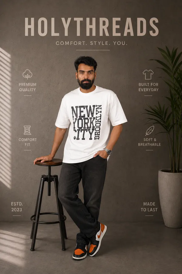 White_Cotton_French_Terry_T-shirt_For_Men