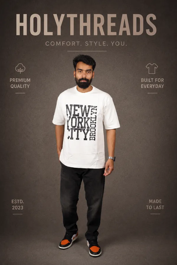 White_Cotton_French_Terry_T-shirt_For_Men