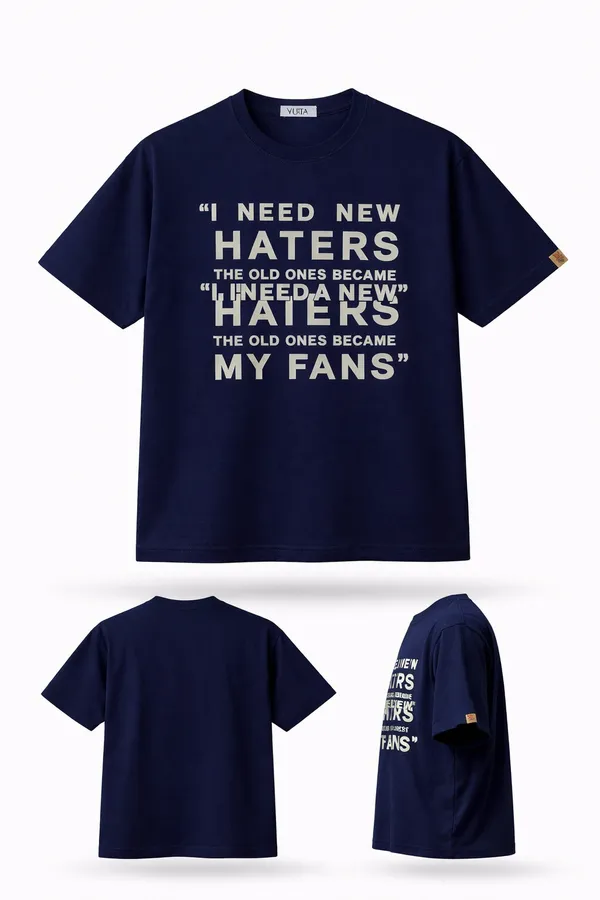 Haters_Navy_Blue_Cotton_Tshirt_Navy