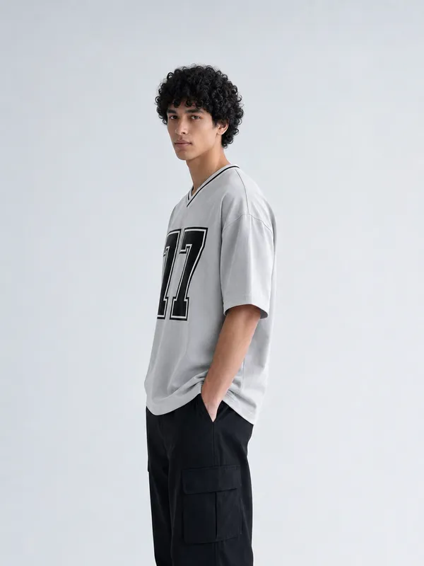 Grey_77_V_Neck_T_Shirt