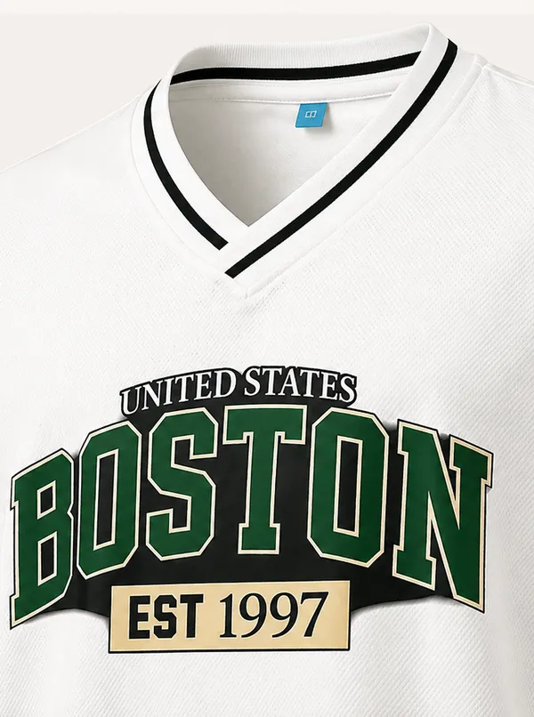 White_Us_Boston_V_Neck_Oversized_T_Shirt