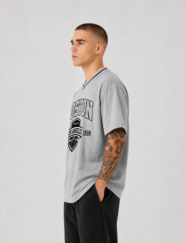 Boston_V_Neck_Oversized_Tshirt_Grey