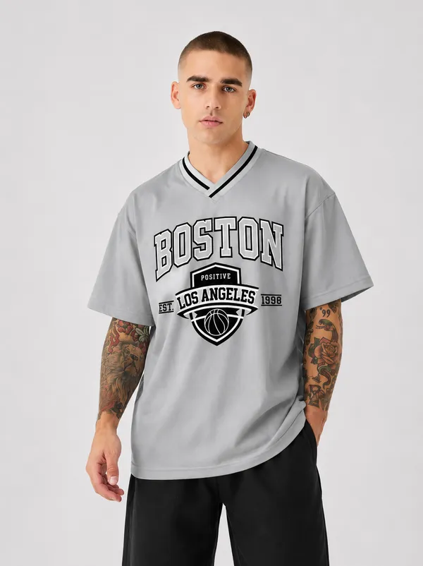 Boston_V_Neck_Oversized_Tshirt_Grey