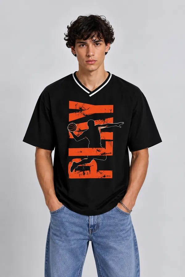 Black_V_neck_Jersey_Basketball_Tee