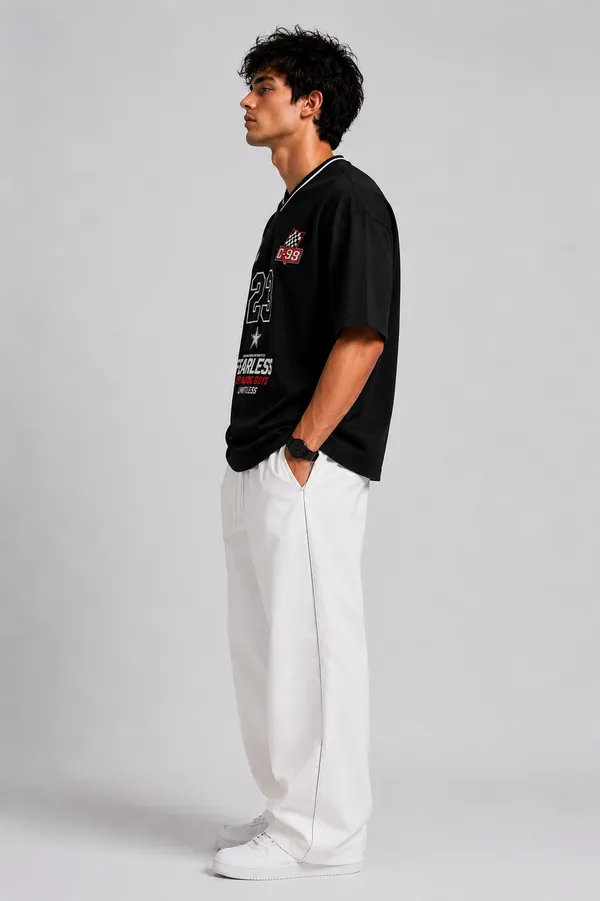 Black_V_Neck_Casual_Fearless_T_Shirt