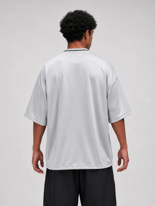 Yankees_Casual_V_Neck_Tshirt_Gray