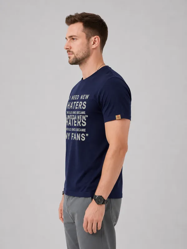 Haters_Navy_Blue_Cotton_Tshirt_Navy
